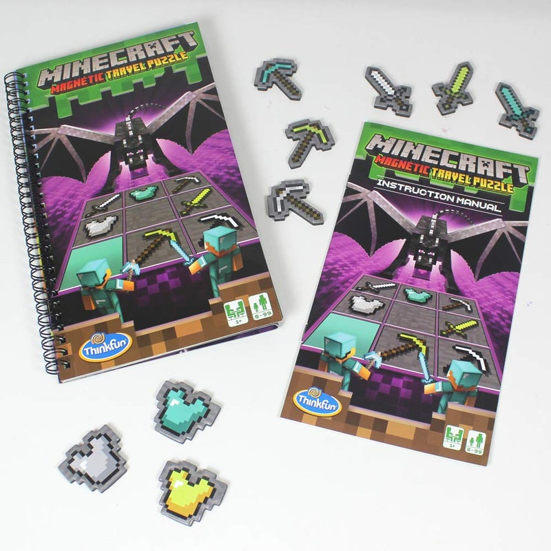 ThinkFun Minecraft Magnetic Travel Puzzle Logic Game & STEM Toy For Kids Ages 8 & Up - Image 5